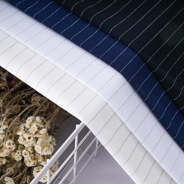 Goud en zilver draad puur katoen zacht en verfrissend enkel Jersey stof voor T-shirt