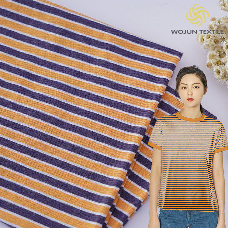 Hoogwaardige huidvriendelijke en zachte stripmaterieelstof voor T-shirts