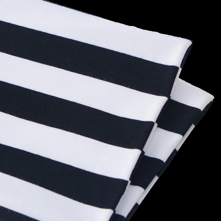 Hete Shell Striped Material Fabric Pure-Katoenen Eenvormige Rand voor T-shirt