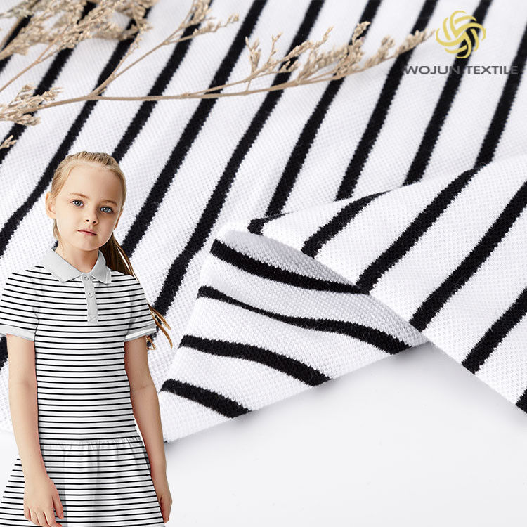 Geademde gestreepte katoenen weefsel met veel kleuren zweet absorberend voor polo shirt