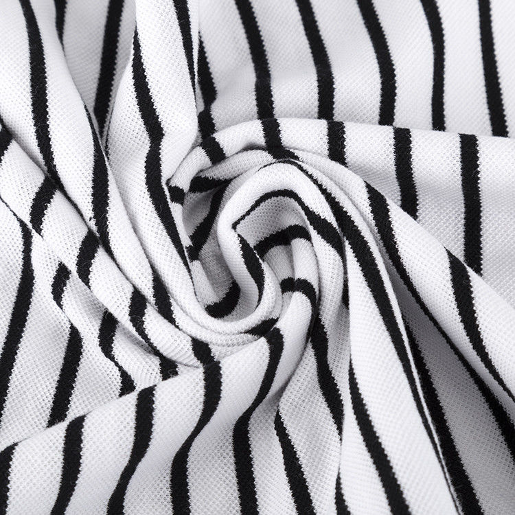 Geademde gestreepte katoenen weefsel met veel kleuren zweet absorberend voor polo shirt