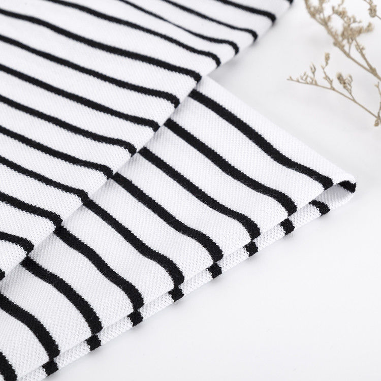 Geademde gestreepte katoenen weefsel met veel kleuren zweet absorberend voor polo shirt