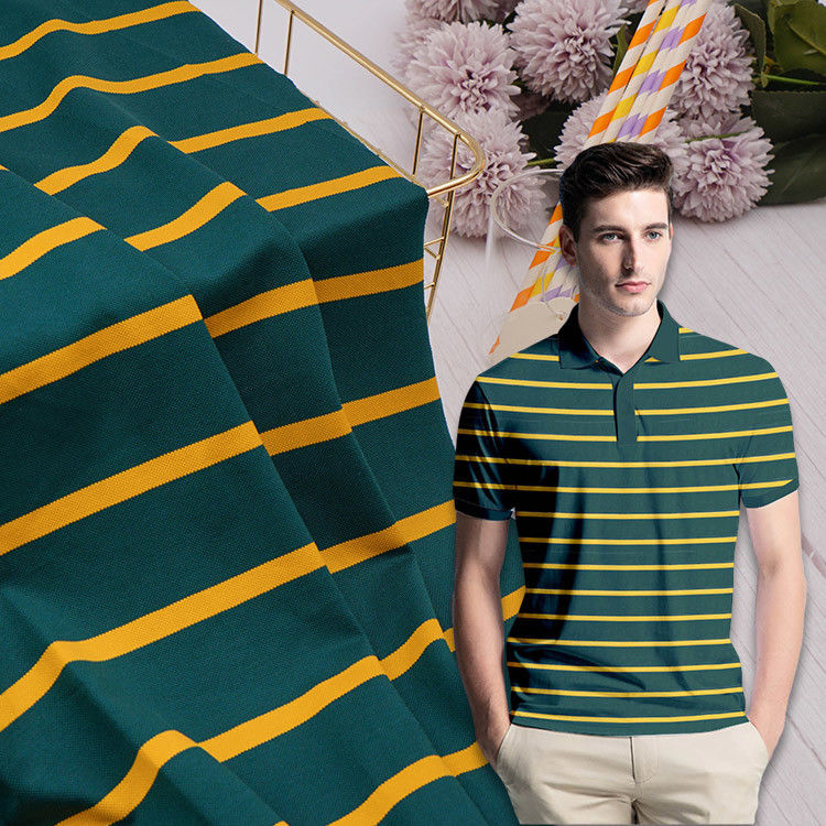 Adembenemend en glanzend Stijlvol en huidvriendelijk Mercerized Cotton Pique gebreide stof voor polo shirt