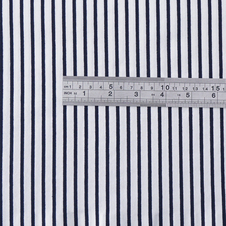 Zweet absorberende pure katoenen gestreepte breistof voor T-shirt ademend en gezond