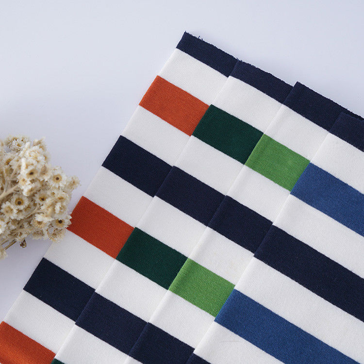 Compact weven katoen Frans Terry stof gestreept type Voor kleding