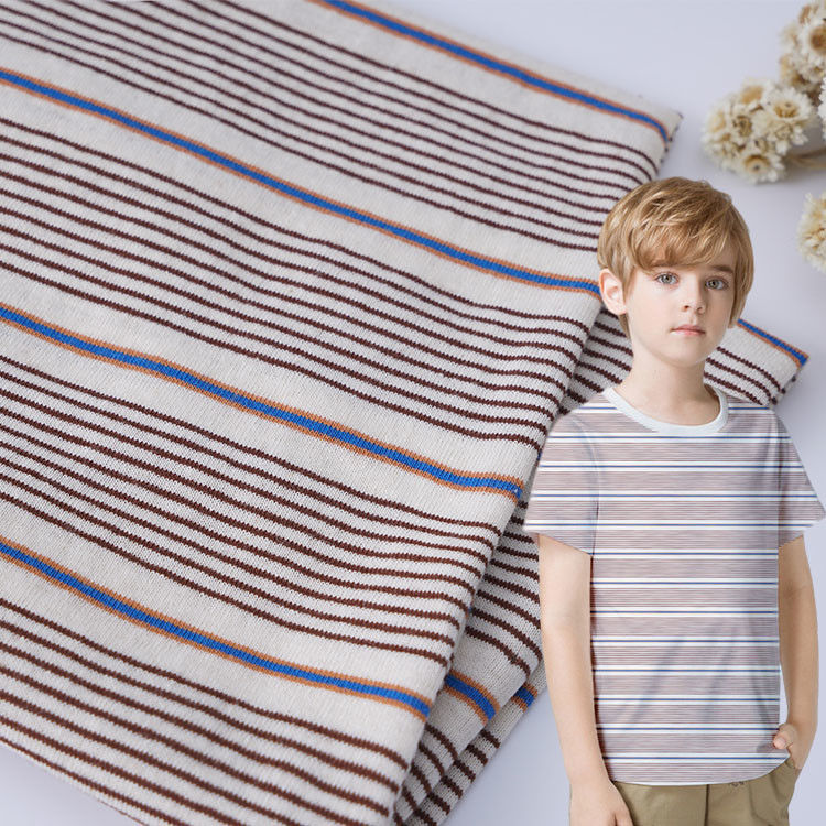 Duurzaam katoen en linnen zweet absorberend gestreept materiaal stof voor T-shirt