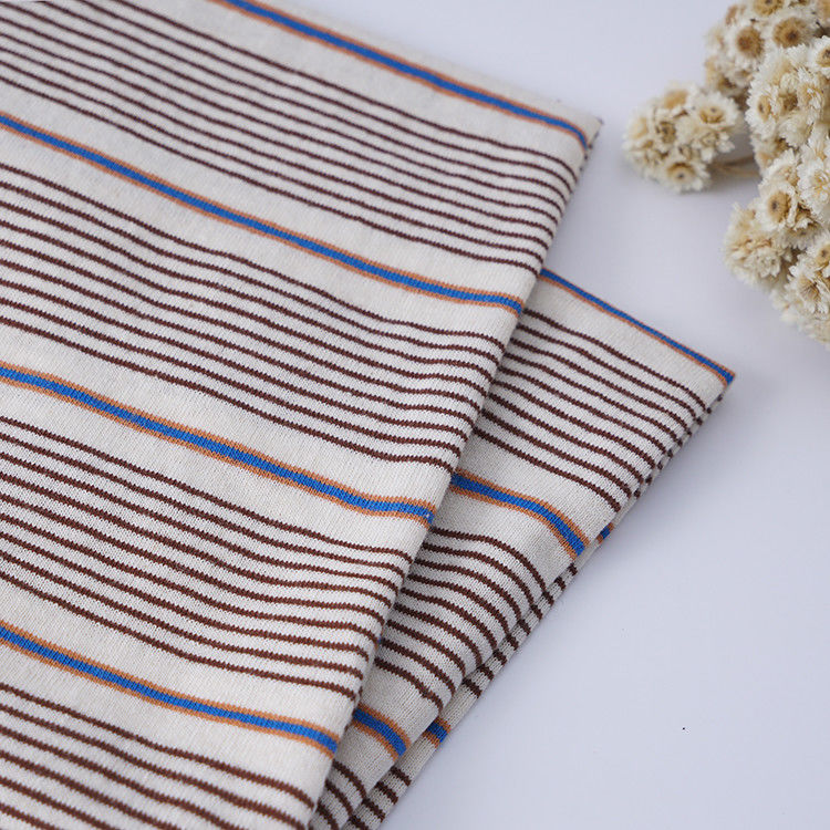 Duurzaam katoen en linnen zweet absorberend gestreept materiaal stof voor T-shirt