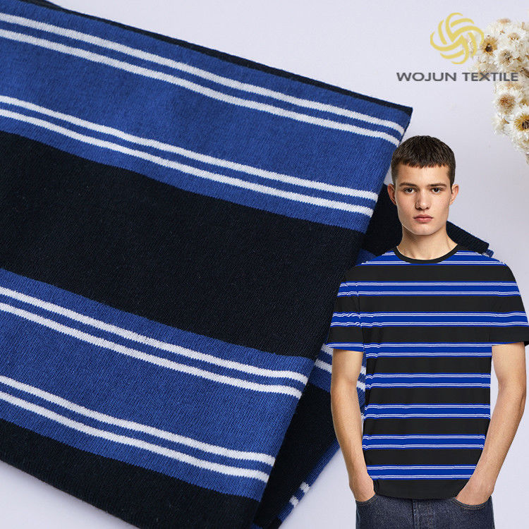 Huidvriendelijk puur katoen en linnen Zweet absorberend gestreept materiaal Stof voor casual shirt