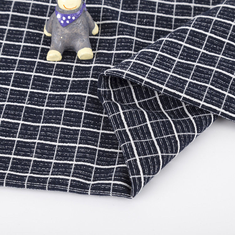Gecombeerde katoenen T-shirt Stof Strak geweven Verfrissend Plaid Gattice Stof Voor Polo Shirt