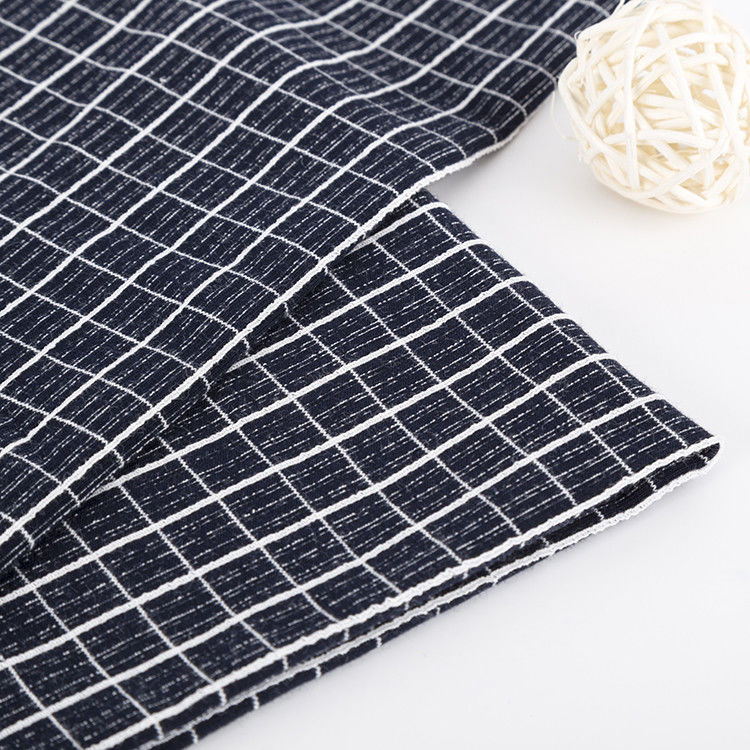 Gecombeerde katoenen T-shirt Stof Strak geweven Verfrissend Plaid Gattice Stof Voor Polo Shirt