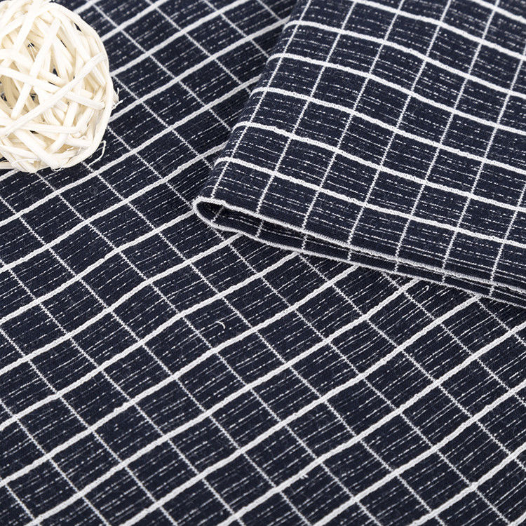 Gecombeerde katoenen T-shirt Stof Strak geweven Verfrissend Plaid Gattice Stof Voor Polo Shirt