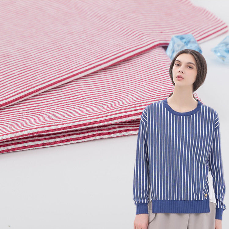 Klassiek comfortabel verfrissend gestreepte katoenen weefsel