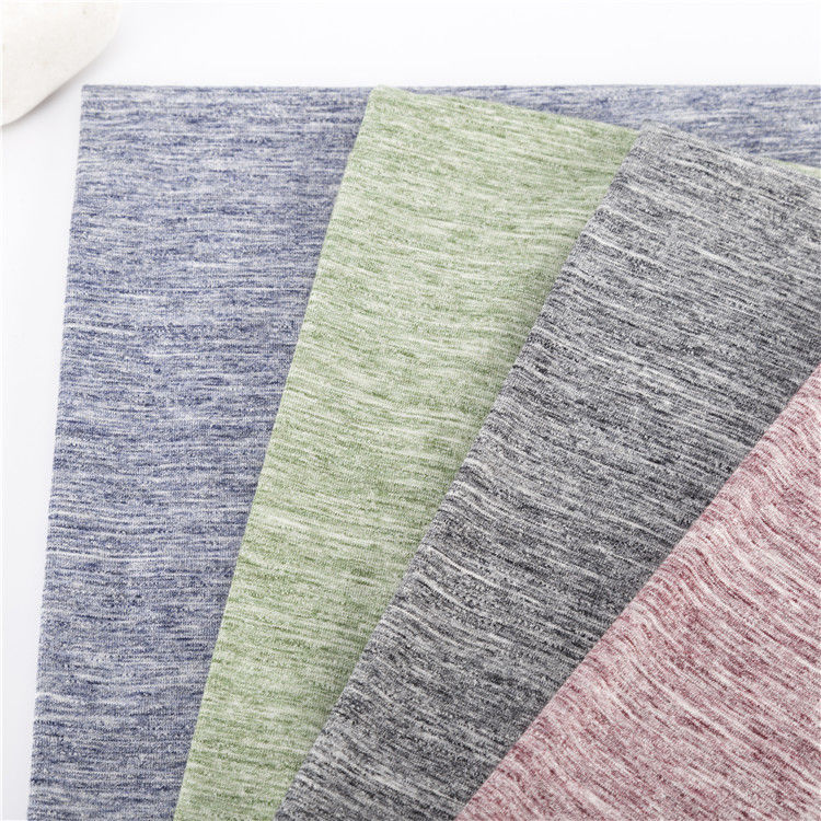High-End textuur ademend en breed toepasbaar solide gebreide stof voor T-shirt