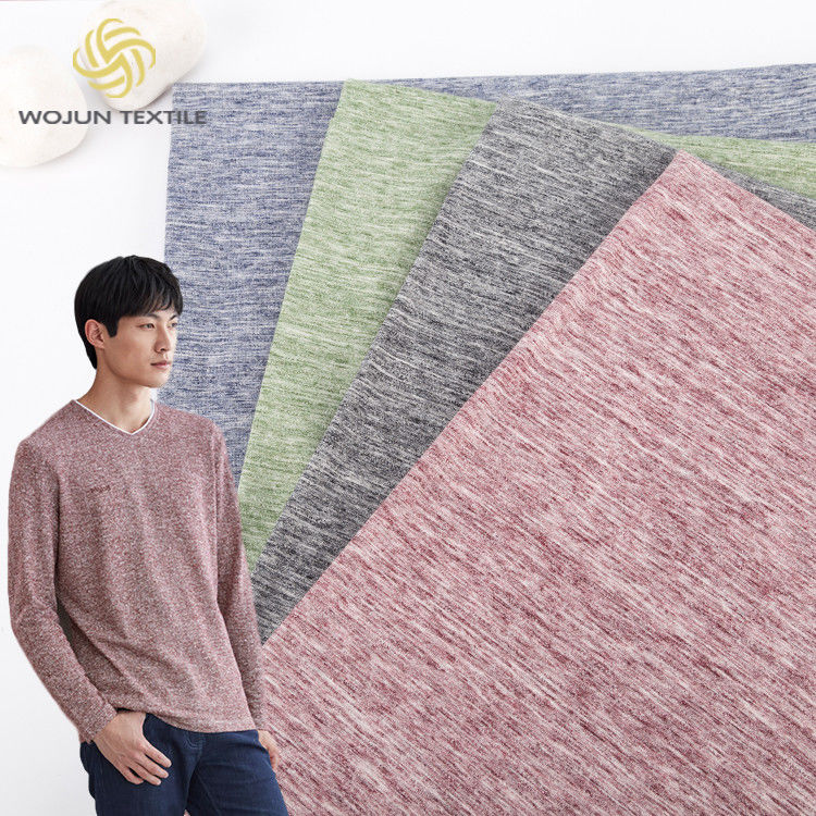 High-End textuur ademend en breed toepasbaar solide gebreide stof voor T-shirt