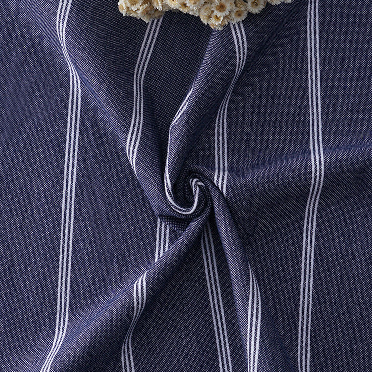 Ademend en modieus Comfortabel katoenen gevoel gestreepte gebreide stof voor casual top