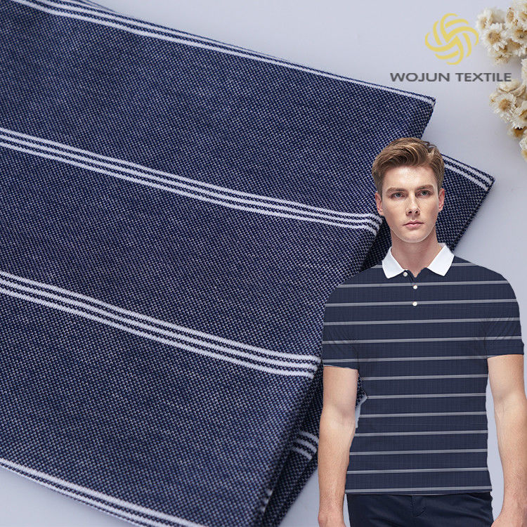 Ademend en modieus Comfortabel katoenen gevoel gestreepte gebreide stof voor casual top