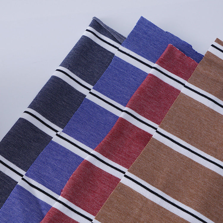 Natuurlijk gevoel en goede textuur Comfortabel gestreepte gebreide stof voor polo shirt