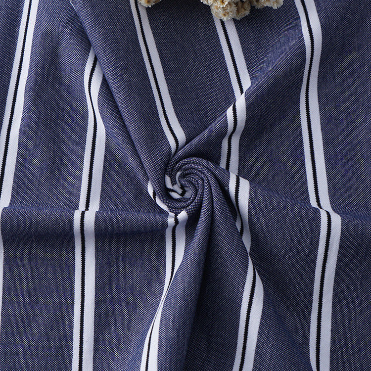 Natuurlijk gevoel en goede textuur Comfortabel gestreepte gebreide stof voor polo shirt