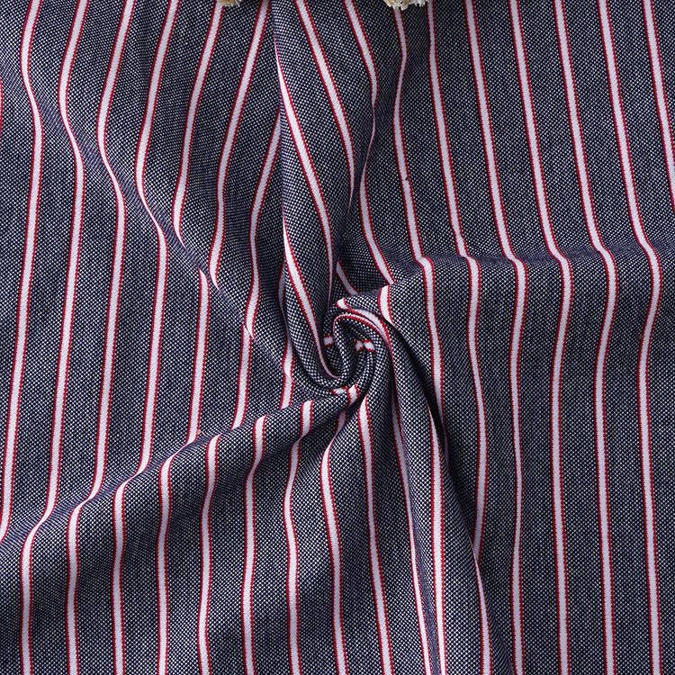 Duurzame en goede textuur Katoen voel gezond gestreepte gebreide stof voor T-shirt
