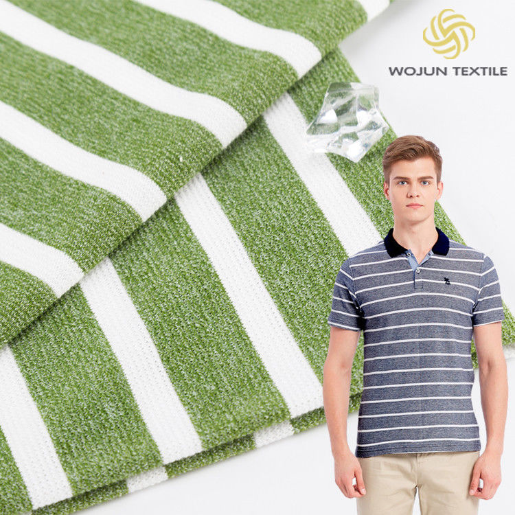 Ademend en comfortabel en van hoge kwaliteit huidvriendelijk gestreepte gebreide stof voor polo shirt