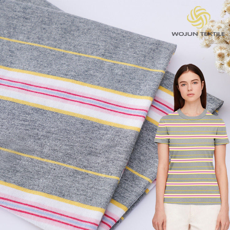 Puur katoen en ademend en comfortabel gestreepte katoenen weefsel voor casual wear