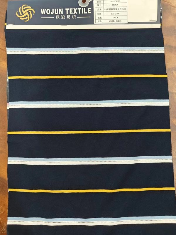 Makkelijke verzorging en hoge kwaliteit schoon comfortabel gestreepte gebreide stof voor polo shirt