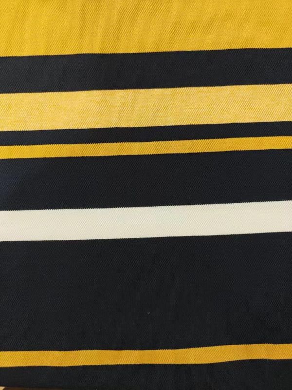 Gemakkelijke en ademende natuurlijke textuur Flexibel gestreept materiaal Stof voor polo shirt