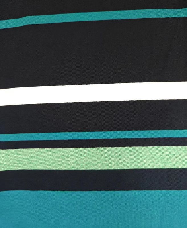 Gemakkelijke en ademende natuurlijke textuur Flexibel gestreept materiaal Stof voor polo shirt