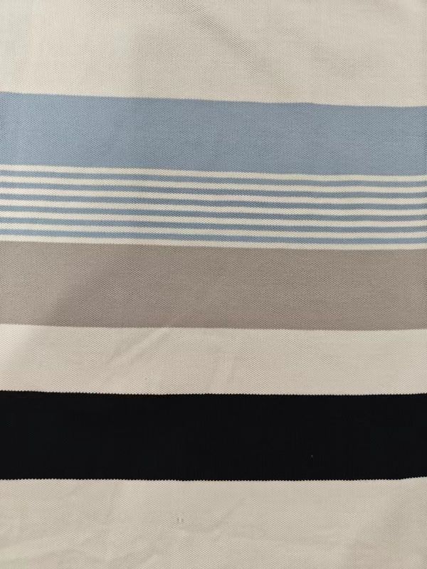 Makkelijk te verzorgen voor gezond en ademend en zweet-absorberend gestreepte gebreide stof voor polo shirt