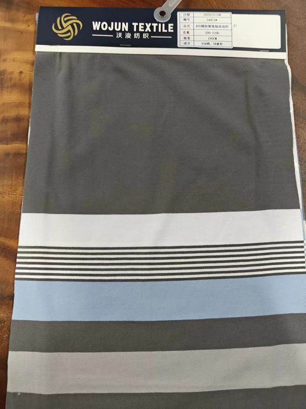 Makkelijk te verzorgen voor gezond en ademend en zweet-absorberend gestreepte gebreide stof voor polo shirt