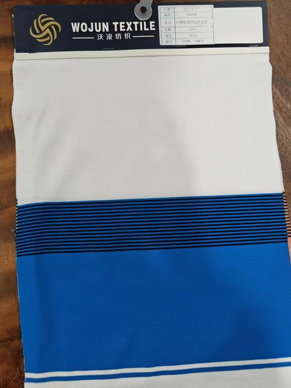Huidvriendelijk gezond en zweet-absorberend gestreepte gebreide stof voor polo-shirt