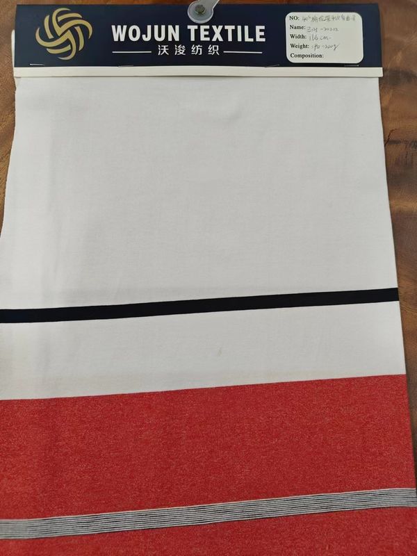 Adembare en zweet-absorberende katoen gewone Jersey gestreepte gebreide stof voor kleding