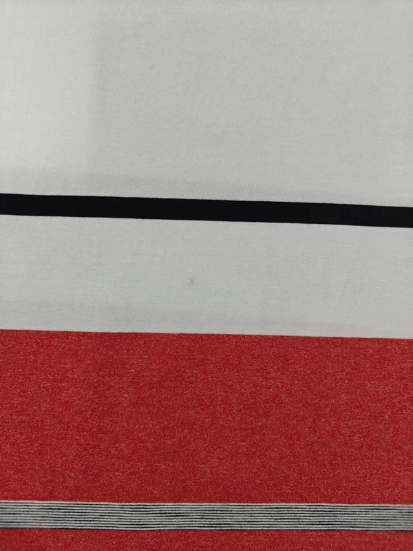Adembare en zweet-absorberende katoen gewone Jersey gestreepte gebreide stof voor kleding