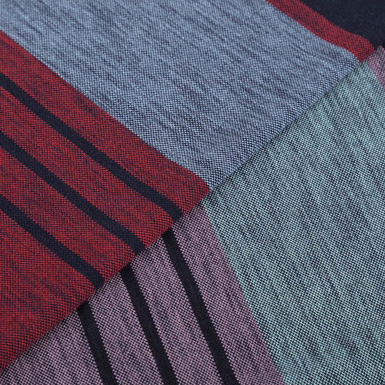 Adembare en zweet-absorberende katoen gewone Jersey gestreepte gebreide stof voor kleding