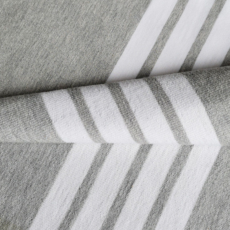 Gezonde en duurzame gestreepte katoenen stof voor T-shirts met elastische vezels