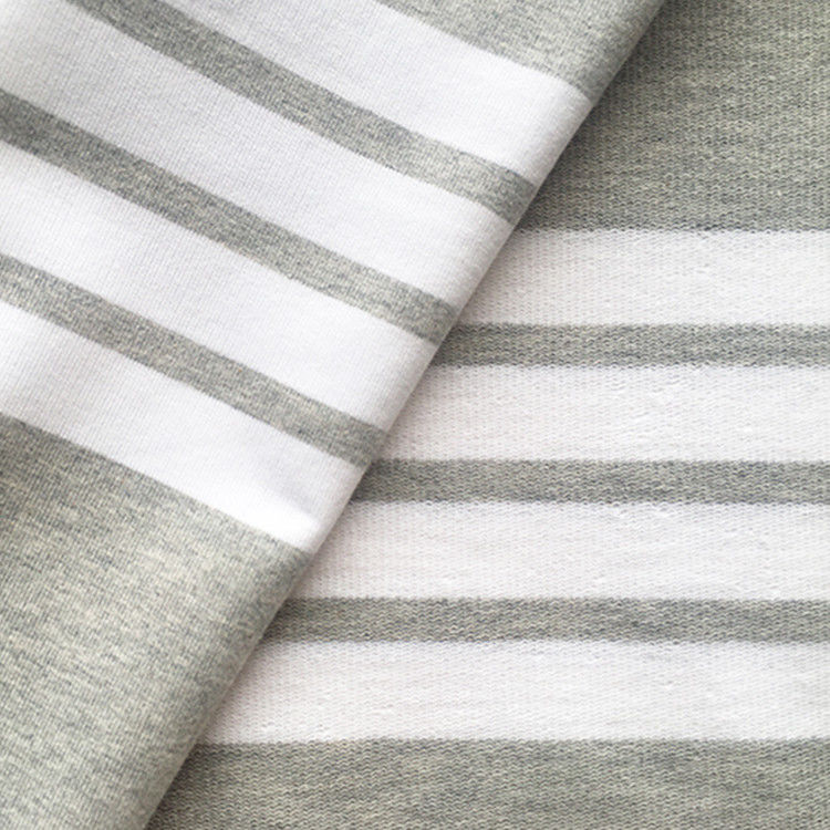 Gezonde en duurzame gestreepte katoenen stof voor T-shirts met elastische vezels