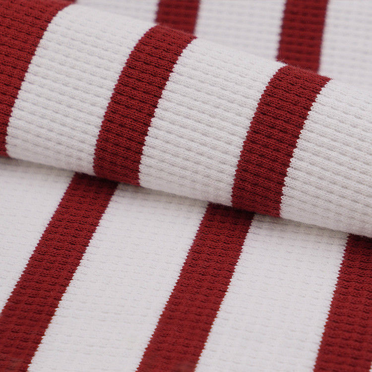 Vriendelijk voor de huid, comfortabel en vochtopvangend gestreepte gebreide stof voor sportkleding