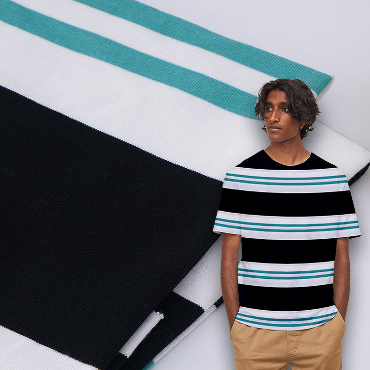 Huidvriendelijk en flexibel Comfortabel geschikt gestreepte gebreide stof voor T-shirt