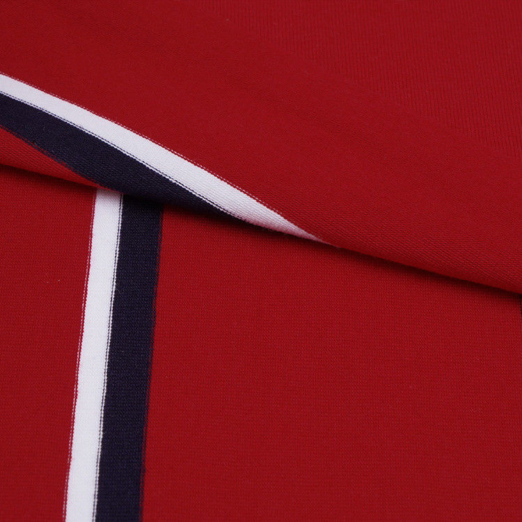 Gemakkelijk te verzorgen en natuurlijk en glad gestreepte gebreide stof voor polo shirt