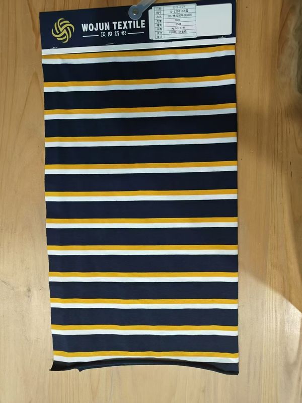 Elastisch en comfortabel en zacht en duurzaam Stylish gestreepte stof voor casual wear