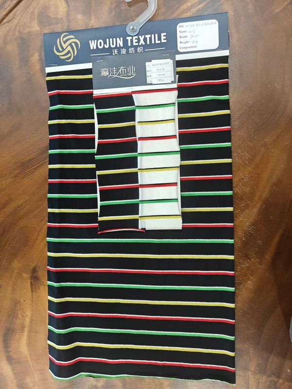 Zweet absorberend Comfortabel en glad gestreepte gebreide stof voor polo shirt