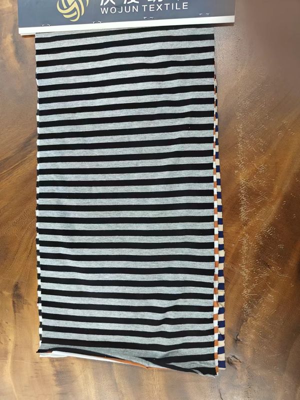 Zweet absorberend en glad puur katoen gestreepte breistof voor polo shirt