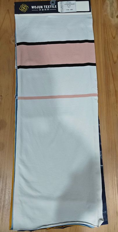 Stabiel vlak weefsel zachte en heldere textuur natuurlijke gestreept materiaal stof voor casual wear