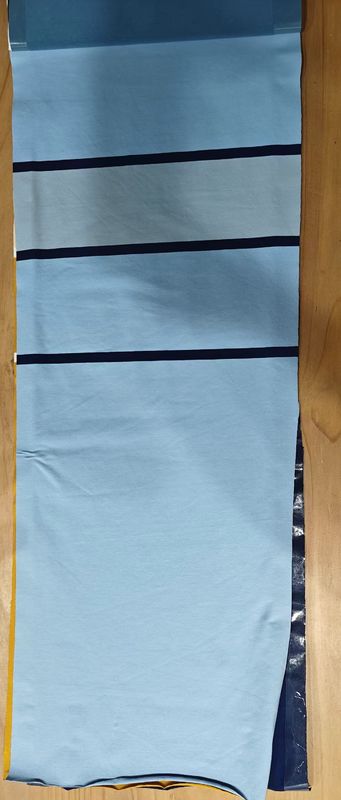 Stabiel vlak weefsel zachte en heldere textuur natuurlijke gestreept materiaal stof voor casual wear