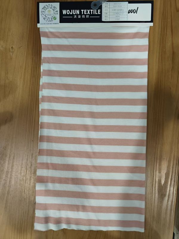 Makkelijk te verzorgen en modieus Duurzaam gestreepte gebreide stof voor T-shirt