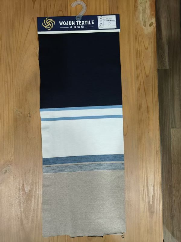 Zachte aanraking en koel en droog glad en modieus helder graan gestreepte gebreide stof voor polo shirt