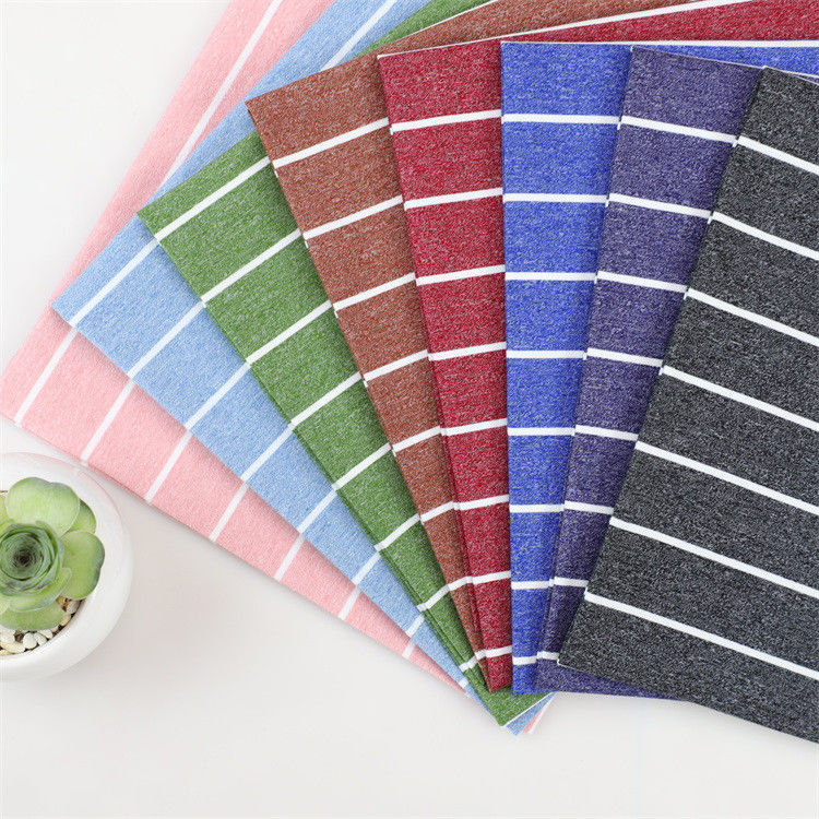 Gezonde en gladde garen kleurstof gestreepte gebreide stof voor casual wear solide kleur