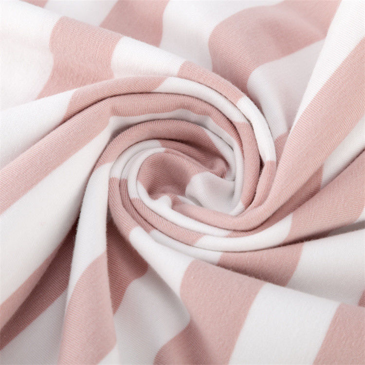 Gezonde gladde huidvriendelijke goede elasticiteit Natuurlijke gestreepte gebreide stof voor casual wear