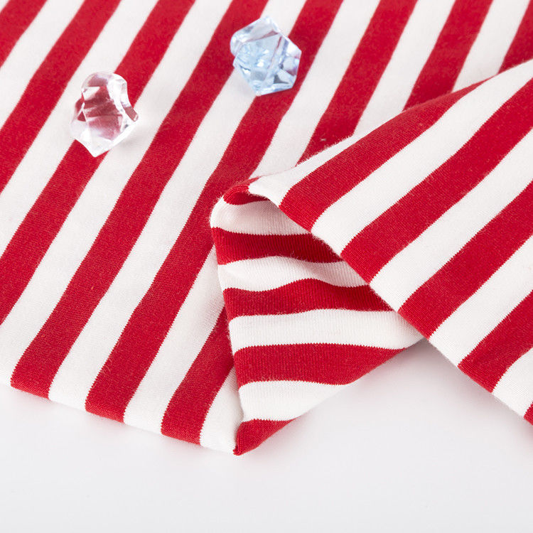 Gemakkelijk te verzorgen en ademend en hygroscopisch gestreepte gebreide stof voor casual wear