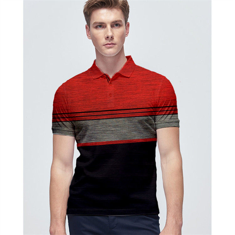 Zweet-absorberend en knapperig en stijlvol gestreept gebreide stof voor polo shirt